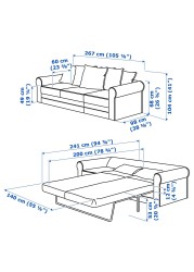 GRÖNLID 3-seat sofa-bed