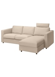 VIMLE Cover 3-seat sofa w chaise longue