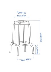 HÅVERUD / RÅSKOG Table and 2 stools