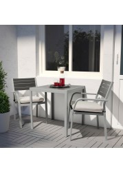 SJÄLLAND Table+2 chairs w armrests, outdoor