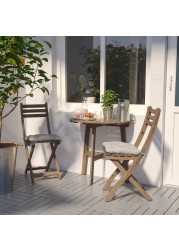 ASKHOLMEN Table f wall+2 fold chairs, outdoor