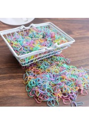 1000pcs Disposable Rubber Band Hairband For Kids Ponytail Hair Ties Colorful Elastic Hair Bands Baby Hair Accessories