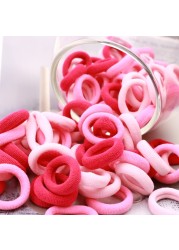 Toddler Hair Bands Baby Girl Children Headbands Colorful Elastic Hair Tie Nylon Scrunchie Hair Rope 50/100pcs Hair Accessories