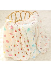 Organic Cotton Blanket Newborn Baby Stuff Gauze Swaddle Wrap Bedding Receiving Blankets Soft 6 Layer Gauze Bath Towel Sleeping