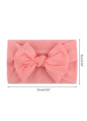 6pcs/set Baby Girls Lovely Bow Hairband Elastic Wide Headband Stretch Knot Headbands Turban Headdress Clothes Accessory