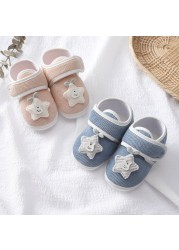 Baywell Newborn Baby Boys Girls Crib Sneakers Soft Anti-Slip Sole Toddler Warm Fluffy Casual Shoes Cartoon First Walker 0-18M