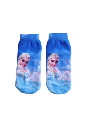 4 Pairs/Bag Kids Socks Children Frozen Socks Spring Cotton Anna Elsa Princess Cartoon Socks for Boy Girls Socks