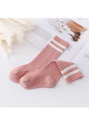 1-12 Years Teenage Kids Boys Toddlers Girls Socks Knee High Long Soft Cotton Baby Socks Stripped Children Socks School Clothes