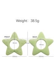 Creative Cute and Fun Five-pointed Star Baby Teether Comfortable Soft and Safe Silicone Teether Exercises Baby Grasping Ability