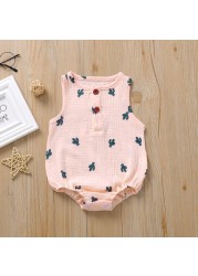 Summer Baby Boys Girls Romper Gauze Cotton Linen Baby Romper Playsuit Jumpsuit Fashion Newborn Baby Clothes