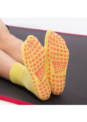 6 pairs/lot anti slip socks kids adults non slip sticky grip floor socks toddler child adult anti slip men and women trampoline sock