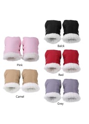 New Baby Stroller Warm Gloves Fur Fleece Hand Pram High Quality Portable Comfortable Waterproof Muff Baby Pushchair