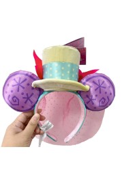 Original Disney Mickey Mouse Headband for Women Sequin Ears Costume Headband Cosplay Plush Adult Kids Headband