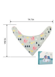 Baby Saliva Embellished Bib Unisex 10pcs Set Saliva & Teething Bibs 100% Organic Cotton Newborn Absorbent Hypoallergenic Bibs