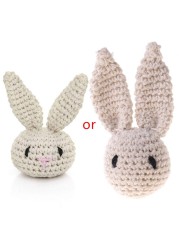 2020 New Handmade Crochet Cotton Rabbit DIY Baby Pacifier Chain Infant Accessories Teether 95AE