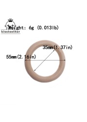 20pcs Wooden Teething Ring Baby Teether 25-98mm DIY Nursing Material Accessories Necklace Making Small Rod Ring