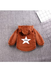 2020 Autumn Hooded Sweater For Kids Back To School Plush Tops Cartoon Print Outerwear Baby Boy Fashion Clothes