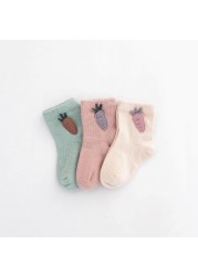 3pcs/lot Spring and Autumn 0-5T Children's Socks Cartoon Baby Girls Socks Toddler Warm Comfortable Socks Baby Boys Socks