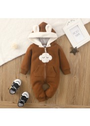 Bobora Baby Clothes Long Sleeve Newborn Baby Clothes Spring Baby Boys Girls Hooded Clothes Size 0-18M