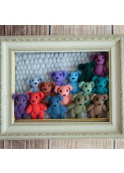 Newborn Teddy Bear Knit Mohair Animal Stuffer Photography Props Crochet Baby Photo Shoot