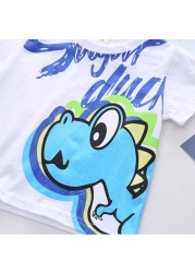 New summer baby boys children's clothing girls cute cartoon cotton T-shirt shorts 2pcs/sets baby casual outfit kids tracksuits