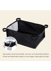 Baby Stroller Organizer Storage Bag Pram Bottom Portable Carriage Bottle Cup Holder for Buggy Hanging Black Basket Accessories