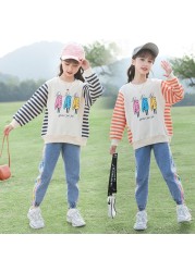 WKPK 4-18Year Girl Clothes New Spring Autumn Outdoor Casual Fashion Children Sportswear Cotton Comfortable Soft Kids Clothes