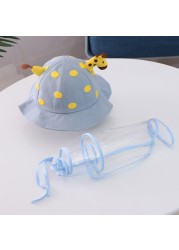 Children Anti-Spray Beanie Hat Fresh All-match Kawaii Sun Cap Removable Cap Anti Spittle Fisherman Hat New