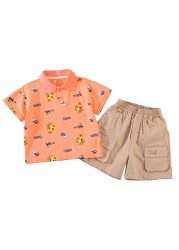 2022 summer baby clothes suit children boys tiger shirt shorts 2pcs/set baby casual clothes infant kids tracksuit suit