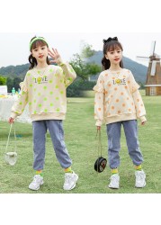 WKPK 4-18Year Girl Clothes New Spring Autumn Kids Sets Casual Outdoor Tracksuit Fashion Comfortable Family Children Clothes