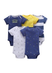 Baby Short Sleeve O-Neck Bodysuit Boy Girl Body Clothes Infant Clothes Unisex New Born Bodysuits 2021 Spring Summer Costume