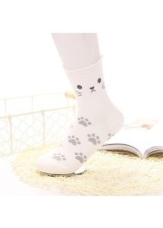 Cartoon cute cat kids socks candy color socks boys girl cotton sock wholesale children accessories newborn