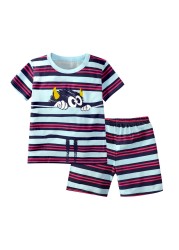 Boys Short Sleeve Cotton Pajamas Sets Dinosaur Boys Sleepwear Sets Teenage Kids Pajamas For Boys 3 4 5 6 7 8 9 10 11 12 Years