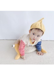 MILANCEL kids hat candy color boys knit hat girls pointed cute fashion children hat