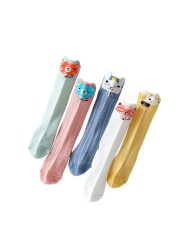 3 Pair Kids Socks Knee High Socks Baby Girls Boys Soft Cotton Children Socks Kids Knee High Cute Printing Toddler Newborn Socken