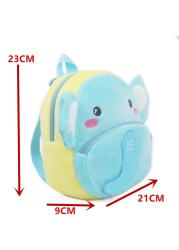 Baby Plush Backpack Cute Kindergarten Backpacks For Kids Boy Girl 3D Cartoon Animal Baby Bags 0-4 Years Children Book Bag