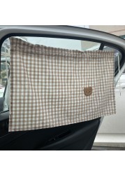 Children's car curtain cartoon stroller interior sunshade cloth sunscreen heat insulation curtain car cute bear blackout curtain