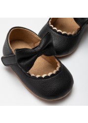 Baby Casual Shoes Baby Boy Bowknot Non-slip Rubber Soft Sole Flat PU First Walker Newborn Baby Girl Accessories