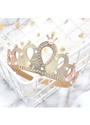 Kids Crowns Princess Crystal Crowns Rhinestone Girls Headbands Handmade Hair Band For Kids Girls Hair Accessories