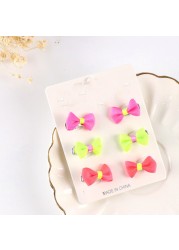 6pcs/set Baby Girls Bow Hair Barrette Kids Hairgrips Headwear Girl Hairpins Children Hairgrips Baby Hair Accessories