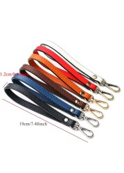 Wrist Bag Strap Handle Fashion PU Leather Women Girls Purse Strap Bag Small Bag Strap Solid Color Replacement Purse Strap