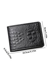 Practical Crocodile Pattern Leather Men Women Nice Car Driver License Wallet Clip Document ID Credit Card Holder Portable Cover