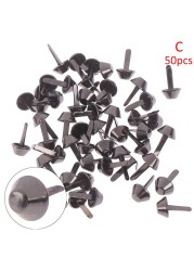 50pcs Punk Rock Rivets 12mm Metal Crafts Purse Feet Rivets Studs Pierced For Purse Handbag Leather Bag DIY Accessories