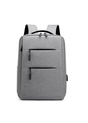 السفر Bookbag الرجال الأعمال سعة كبيرة على ظهره حقيبة مدرسية عادية موضة متعددة الوظائف USB شحن المراهقين حقيبة لابتوب