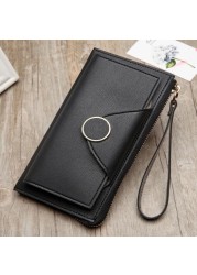 Long Wallet Women Purses Fashion Korean Version Coin Purse Card Holder Purse Female Clutch Money Bag PU Leather Wallets Portfel