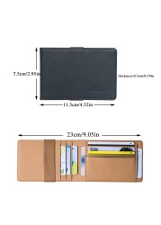 Fashion Mini Wallet Slim Money Wallet Coin Bag Multi Card Pocket Men Business Credit Card Holder Passport Clip Cash Organizer