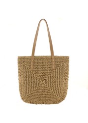 summer woven women bag large capacity straw woman shopper beach handmade handbags high design for women fashion female shoulder bag