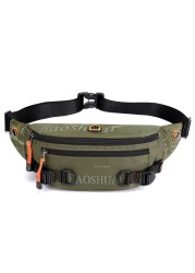 New outdoor men letter waist bag street trend chest bag messenger bag sports running close fitting fanny pack