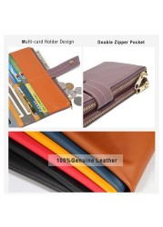 2022 New Korean Women's Wallet Long Large Capacity Zipper Two Fold Clutch Bag Female Leather Wallet