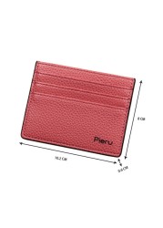 Slim Ultra-thin Wallet PU Leather Bank Credit Card Holder Short Coin Purse Black Oil Edge Card Bag Lychee Pattern Cash Clip